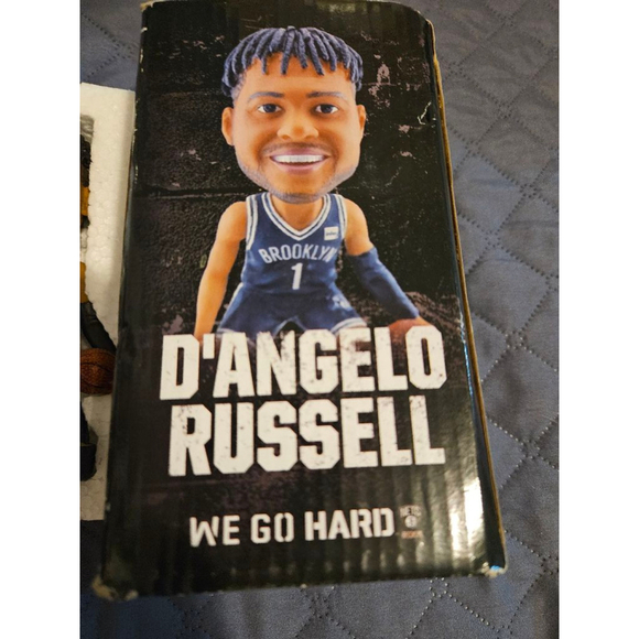 Brooklyn Nets D'Angelo Russell Bobblehead Figurine Black White - Picture 3 of 10